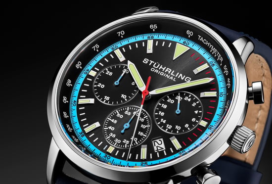 Monaco Chronograph with Tachymeter Quartz 3986L 44mm Watch