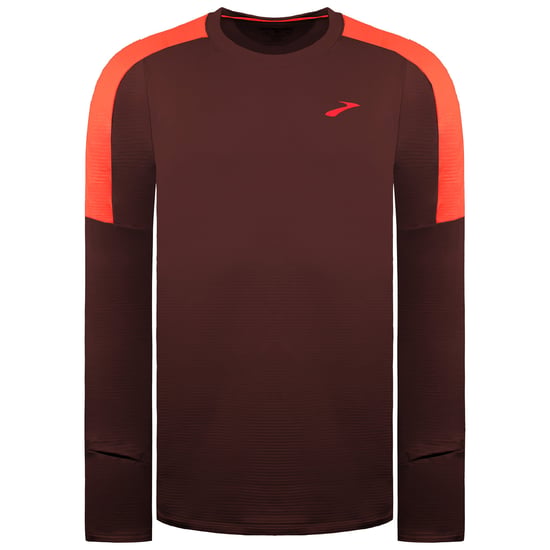 Brooks Notch Thermal 2.0 Mens Burgundy Running Top - Image 1