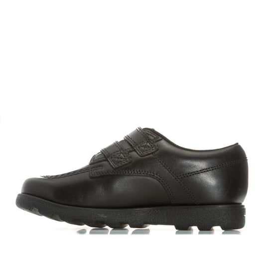 Kickers Childrens Fragma Lo leren schoenen met bandjes voor jongens, zwart - Image 5
