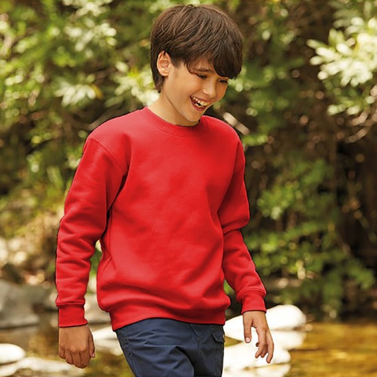 Fruit Of The Loom Kids Unisex Premium 70/30 Sweatshirt (Red)