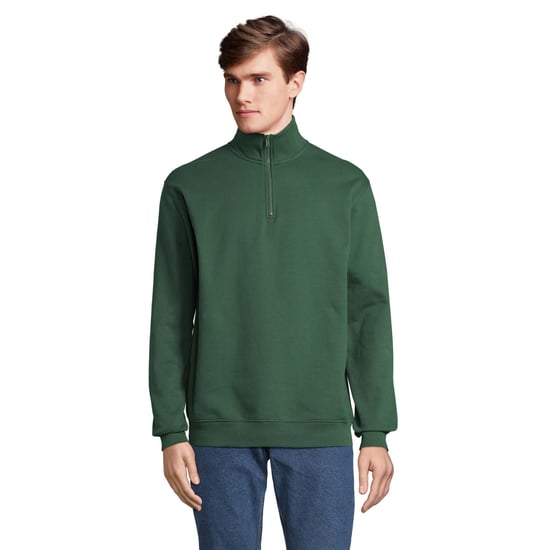 SOLS Uniseks Conrad Sweatshirt met Quarter Zip voor volwassenen (Fles groen) - Image 1