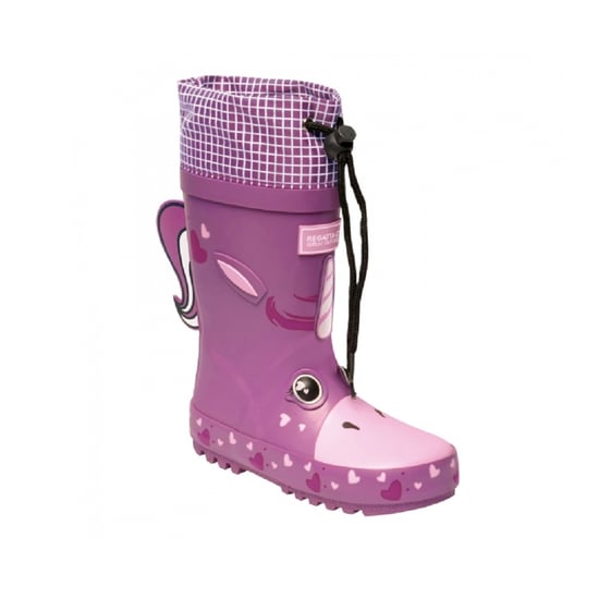 Dare 2B Childrens/Kids Mudplay Dinosaur Wellingtons (Unicorn/Red Orchre)