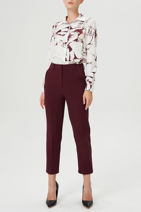 Recht shirt met marmeren effectprint - Image 3