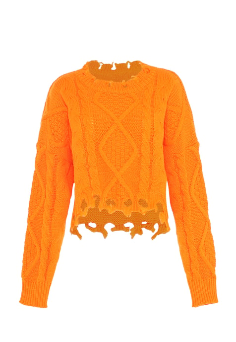 Mymo Gebreide trui Dames oranje - Image 1