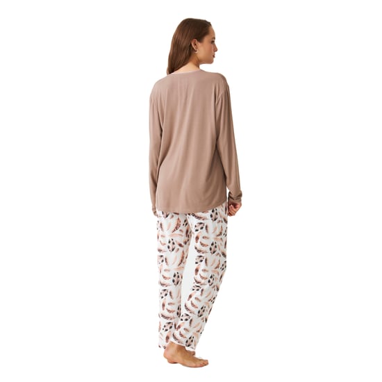Women's V-neck Long Sleeve Pajamas JJBDP1201