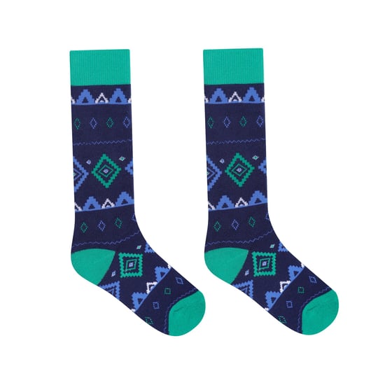 Dare 2B Fair Isle kindersokken (Levendig Groen/Moonlight Denim) - Image 2