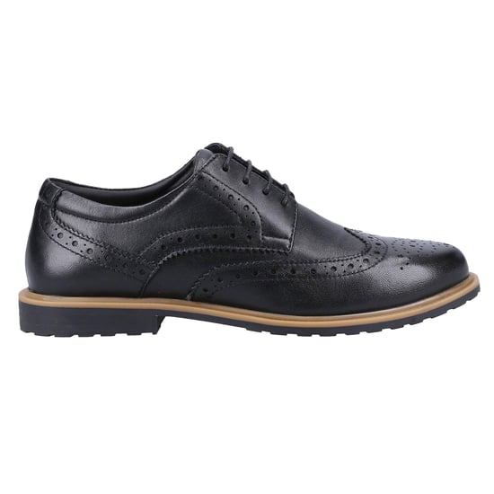 Hush Puppies Meisjes Verity Leren Brogues (Zwart/Tan) - Image 1