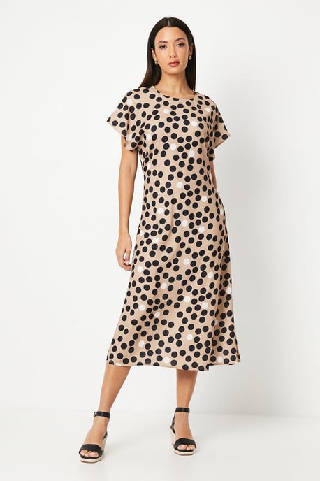 Spot Printed Midi Dress - Image 1