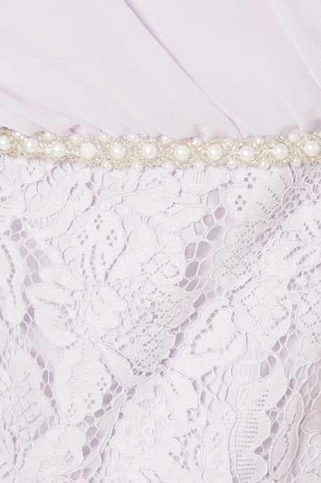 Lace Chiffon Cape Pencil Dress