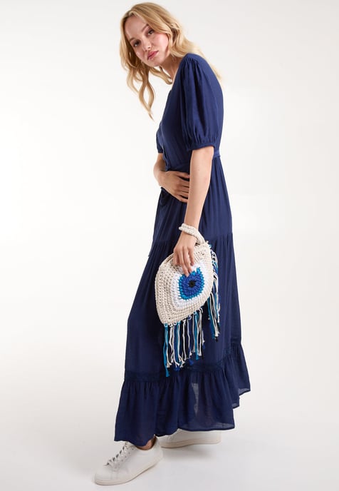 Evil Eye Tassel Bag
