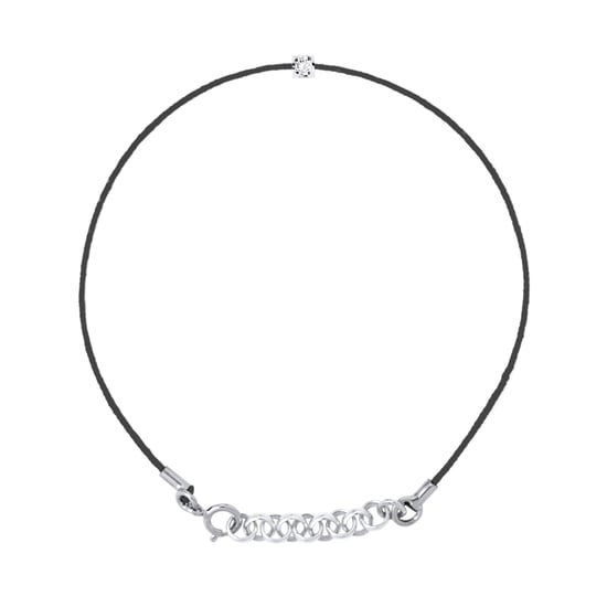 DIADEMA - Bracelet - Black Nylon - Real Diamond