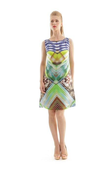 A Line Print Dress