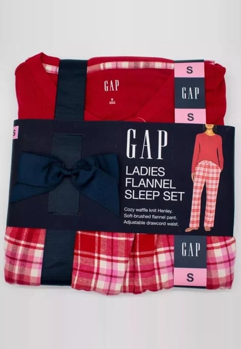GAP Womens Pyjama Flanellen Slaapset in Rood ruitpatroon - Image 5