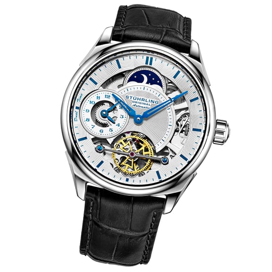 Zwart en zilver “Presidia” Automatisch 42mm Skeleton - Image 2