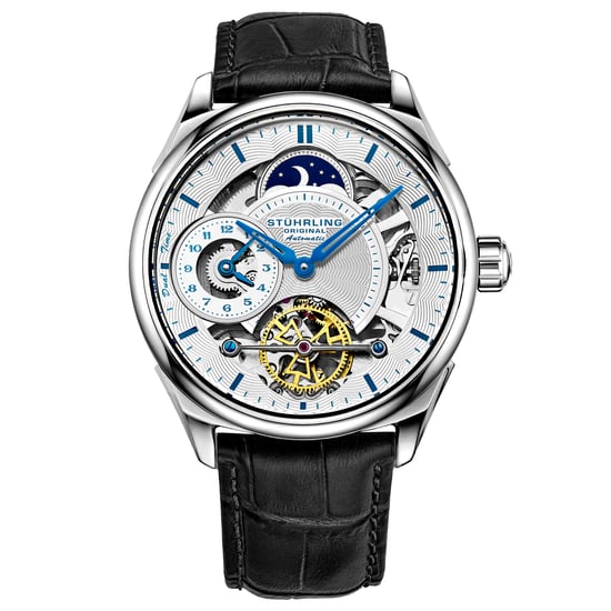 Zwart en zilver “Presidia” Automatisch 42mm Skeleton - Image 1