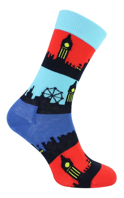London Landmark Sokken | Happy Socks | Verjaardagscadeau Sokken - Blauw - Image 1