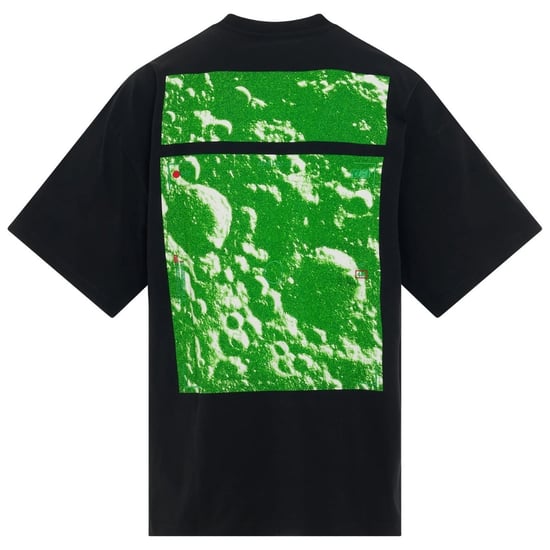 Gebroken wit Moon Tab oversized fit zwart T-shirt - Image 2
