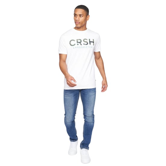 Crosshatch Heren Fratter T-Shirt (Wit) - Image 3