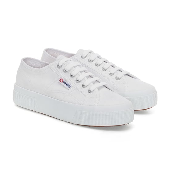 Superga Unisex 2740 Lace Up Platforms voor volwassenen (Wit) - Image 1