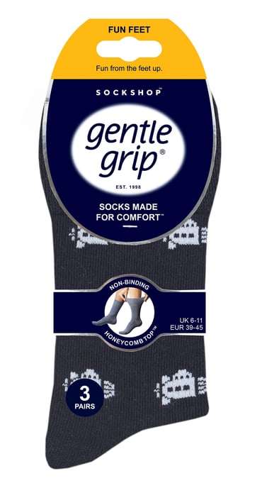 6 paar sokken zonder elastiek herensokken met zachte grip 39-45 Uk - Diepe Zee - Image 2