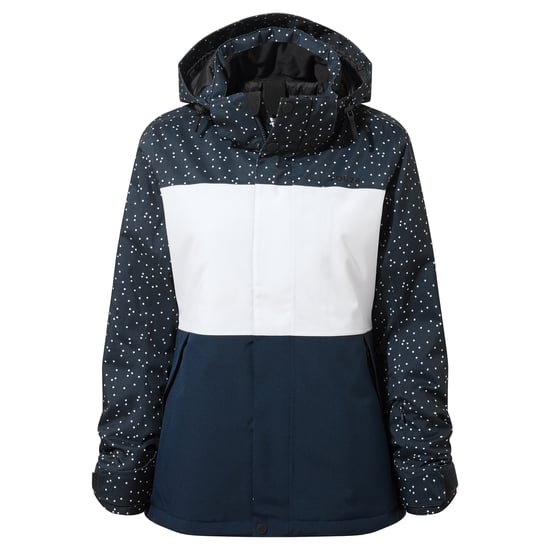 Cinder Womens Ski Jacket Dark Indigo Confetti Print/Dark Indigo