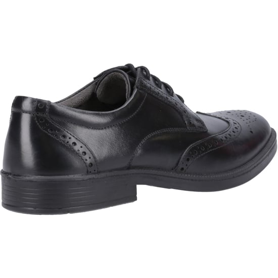 Hush Puppies Nolan Leer Heren Zwart Brogues Schoenen - Image 2