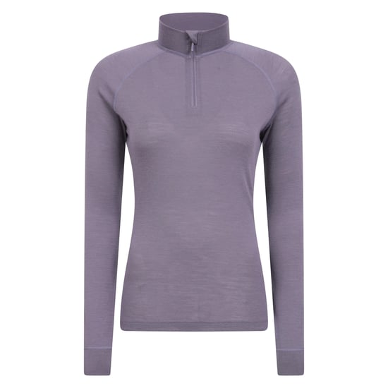 Mountain Warehouse Dames/Dames Merino Wol Zip Hals Thermo Top (Donker paars) - Image 1