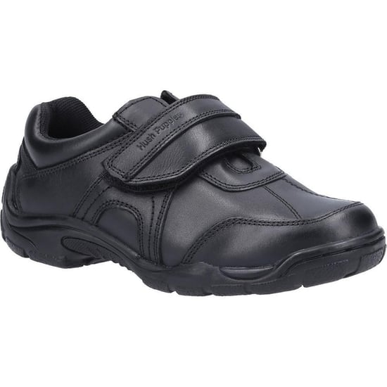Hush Puppies Jongens Arlo Senior Leren Schoolschoenen (Zwart) - Image 1