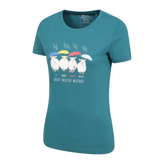 Mountain Warehouse Dames/Dames Groot Brits Weer T-Shirt (Teal) - Image 2