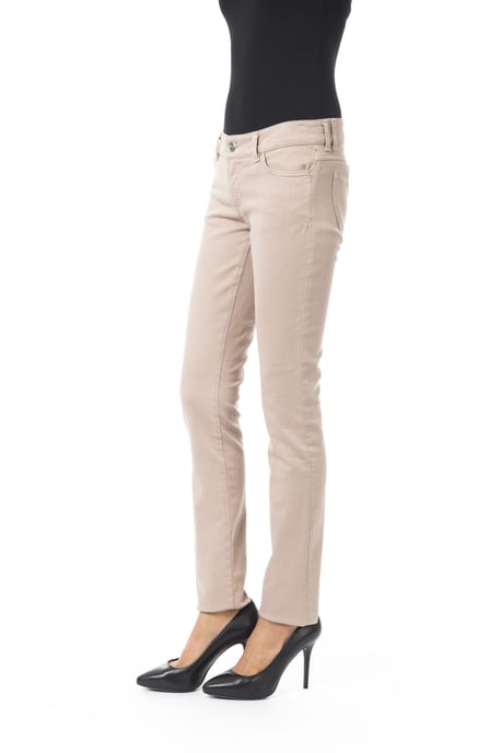 BYBLOS Women's Beige Cotton Jeans & Pant