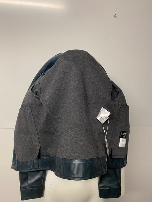 Chanel Motorjack in Groene Lederen - Image 4