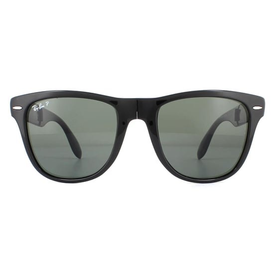 Ray-Ban Sunglasses Folding Wayfarer 4105 Black Green Polarized 601/58 54mm