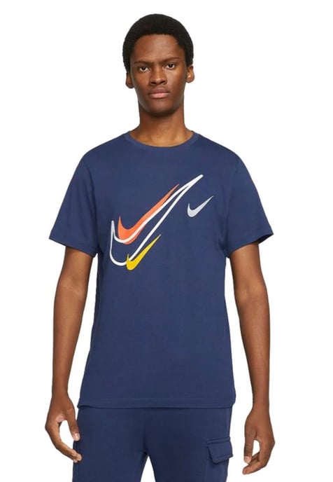 Nike Court Swoosh-logo-T-shirt voor heren in marineblauw - Image 1