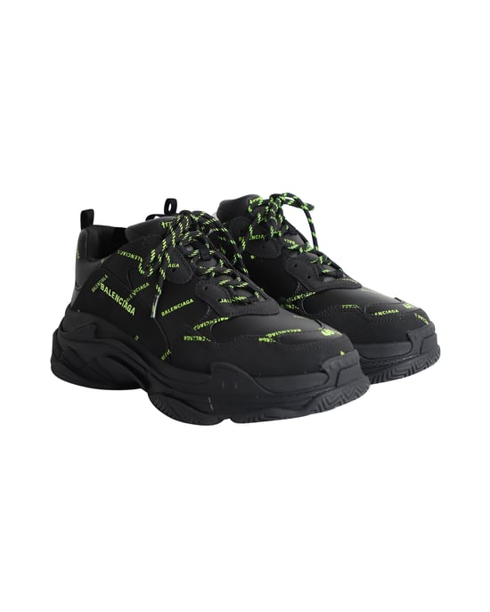 Balenciaga Triple S Allover Logo in Black Synthetic - Image 3