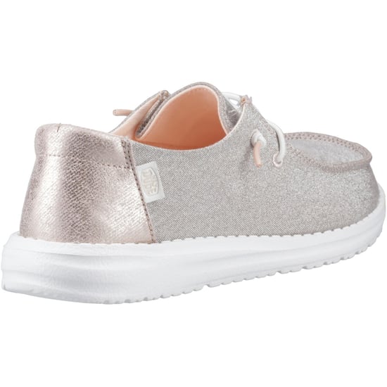 HEYDUDE Wendy Metallic Sparkle Polyester Damesschoenen Roségoud - Image 2