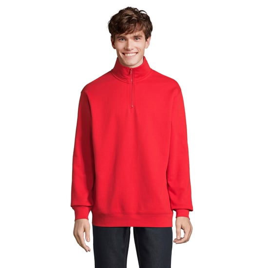 SOLS Uniseks Conrad Sweatshirt met Quarter Zip voor volwassenen (Helder rood) - Image 1