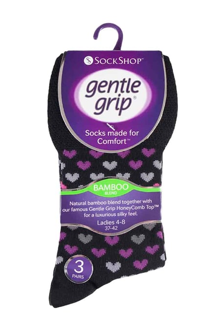 6 stuks sokken zonder elastiek bamboesokken met zachte grip voor dames - SOLRM33 - Image 2
