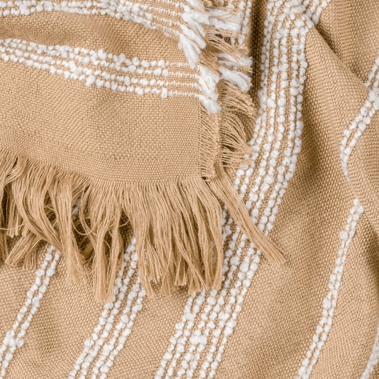 Höem Jour Boucle Yarn Woven Fringed Throw