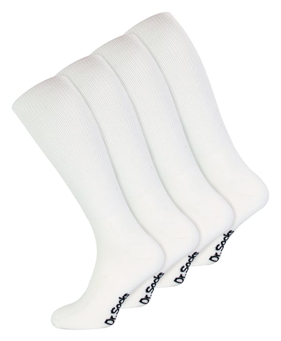 Dr.Socks - Kniehoge diabetessokken voor heren - Wit - Image 1