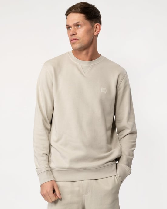 BOSS Orange Westart Heren Crewneck Sweatshirt Met Logopatch - Image 1