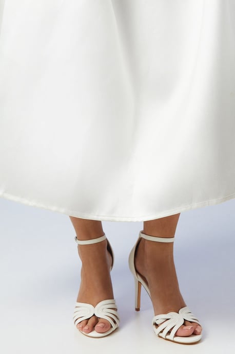 Wide Fit Bridal Tilda Lattice Front High Heeled Sandals - Image 4