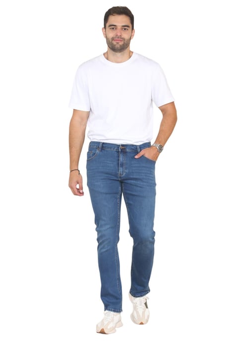 MYT Herenjeans met rechte pijpen, hyperstretch denim in blauw - Image 6