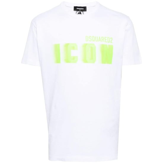 Dsquared2 Cool Fit Groen Blur Icon Logo Wit T-shirt - Image 1