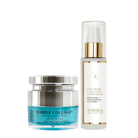 Hydrozuur & Collageen Serum - 60ml + Marine Collageen Nacht Herstel Crème 50ml - Image 1