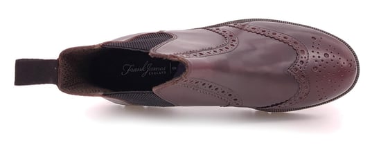 Frank James Warkton Leather Oxblood Mens Cushioned Brogue Chelsea Boots
