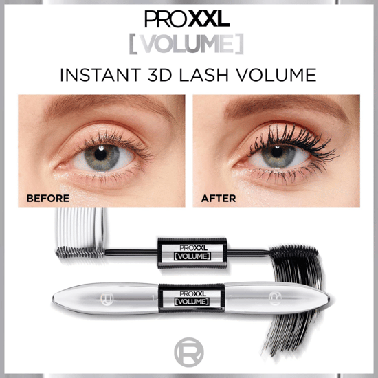 L'Oreal Paris Pro XXL Volume 2 Stap Mascara - Zwart - Image 5