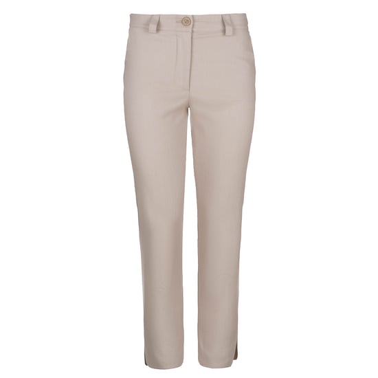 Beige Denim Style Cotton Pants