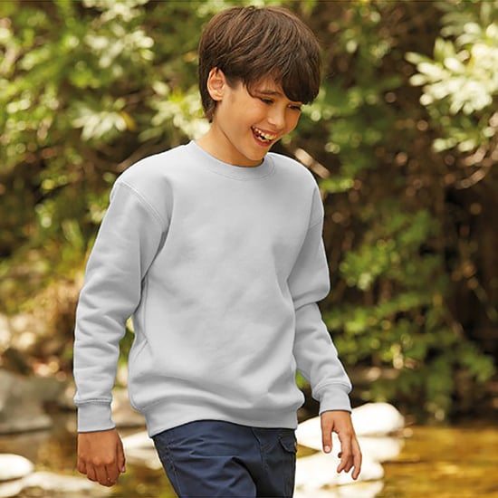 Fruit Of The Loom Kids Unisex Premium 70/30 Sweatshirt (White)