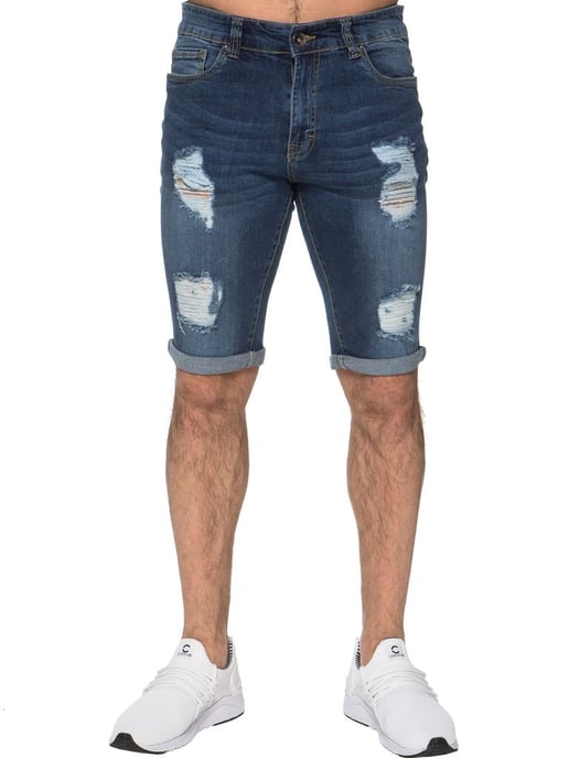 Heren Ripped Skinny Shorts - Image 1