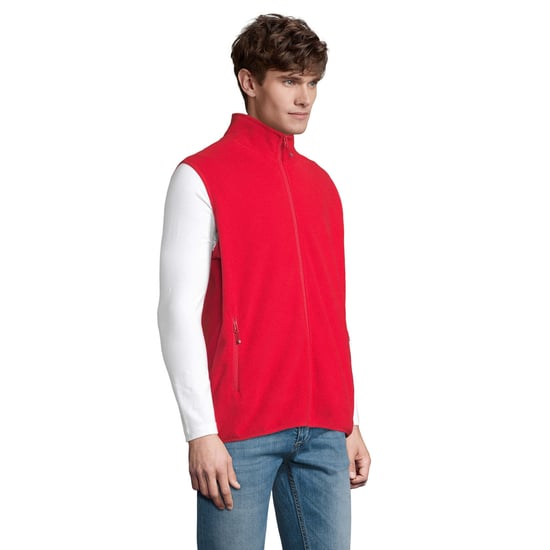 SOLS Uniseks Fleece Bodywarmer met rits voor volwassenen (Rood) - Image 3